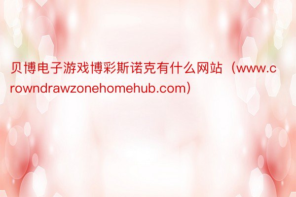 贝博电子游戏博彩斯诺克有什么网站（www.crowndrawzonehomehub.com）